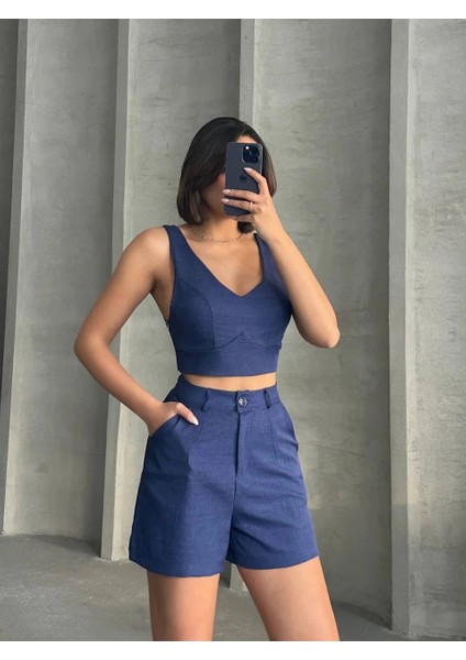 Şortlu Keten Takım S255014