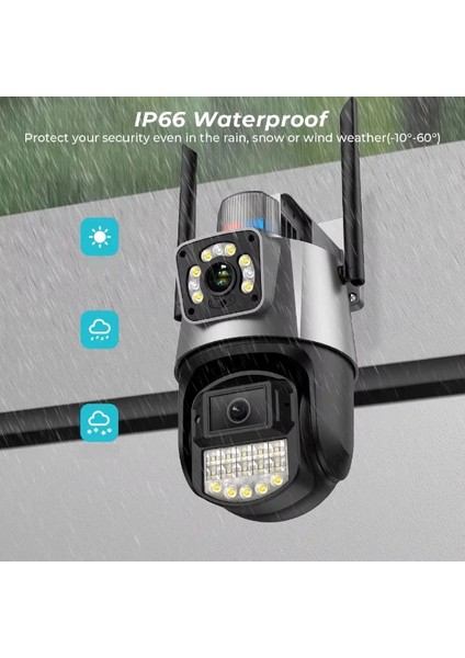 Çakarlı Çift Lensli Dış Mekan Güvenlik Kamerası ( Lisinya ) fiyatları