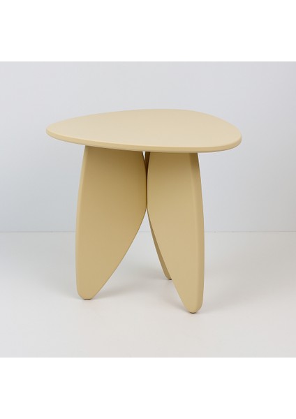 Kelebek Görünümlü Dekoratif 3 Ayaklı Modern Ziğon Yan Sehpa 43 cm