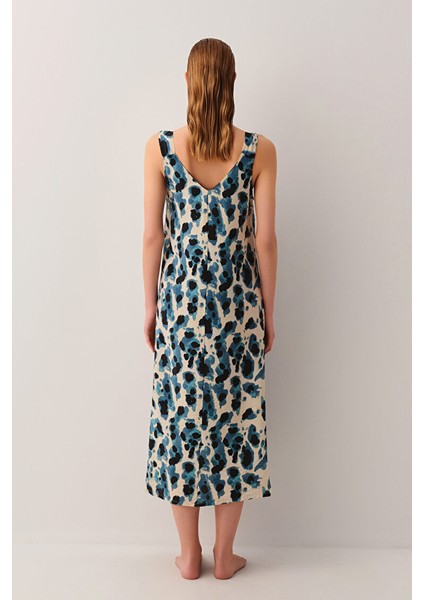 Leopar Desenli Plaj Elbisesi fiyatları