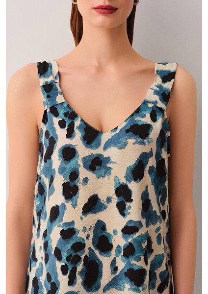 Leopar Desenli Plaj Elbisesi fırsatları