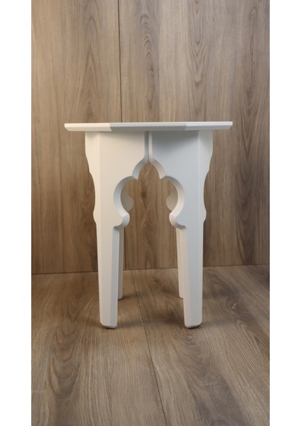 Osmanlı Tarzı Dekoratif 4 Ayaklı Sekizgen Zigon Modern Yan Sehpa