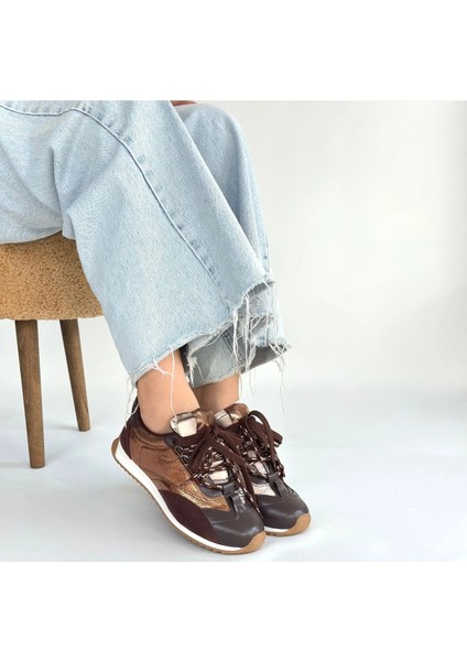 Ranu Kahverengi Cilt Paraşüt Detaylı Bağcıklı Spor Ayakkabı fırsatları