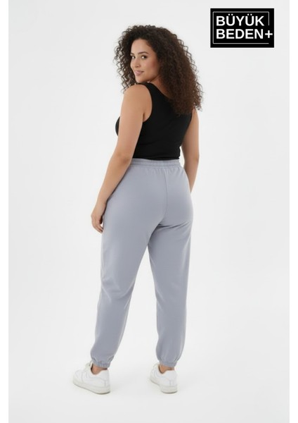 Kadın Büyük Beden Brooklyn Baskılı Paça Lastikli Jogger Ince Eşofman Altı SPR26BEAK951-2 fiyatları