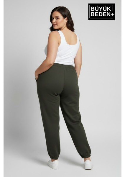 Kadın Büyük Beden Brooklyn Baskılı Paça Lastikli Jogger Ince Eşofman Altı SPR26BEAK951-2 fiyatları