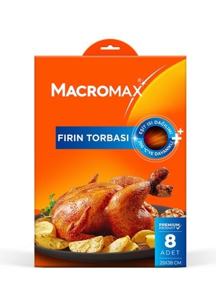 Macromax Fırın Torbası 8 Adet 4 Adet