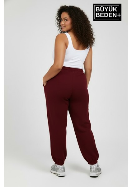 Kadın Büyük Beden Brooklyn Baskılı Paça Lastikli Jogger Ince Eşofman Altı SPR26BEAK951-2 fiyatları