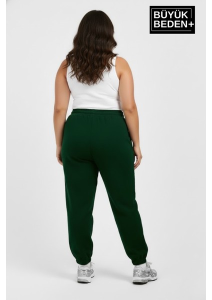 Kadın Büyük Beden Brooklyn Baskılı Paça Lastikli Jogger Ince Eşofman Altı SPR26BEAK951-2 modelleri