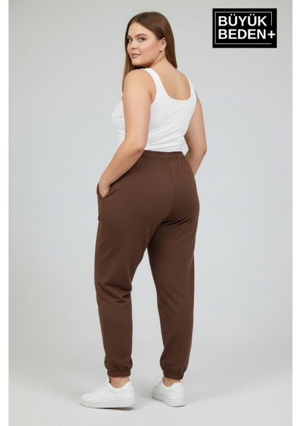 Kadın Büyük Beden Brooklyn Baskılı Paça Lastikli Jogger Ince Eşofman Altı SPR26BEAK951-2 fiyatları