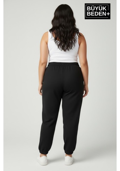 Kadın Büyük Beden Brooklyn Baskılı Paça Lastikli Jogger Ince Eşofman Altı SPR26BEAK951-2 fiyatları