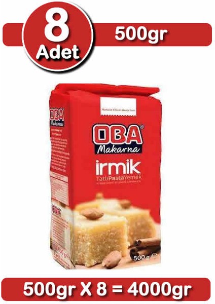 Tatlılık Irmik 500 G x 8 Adet | Şekerparelik – Helvalık