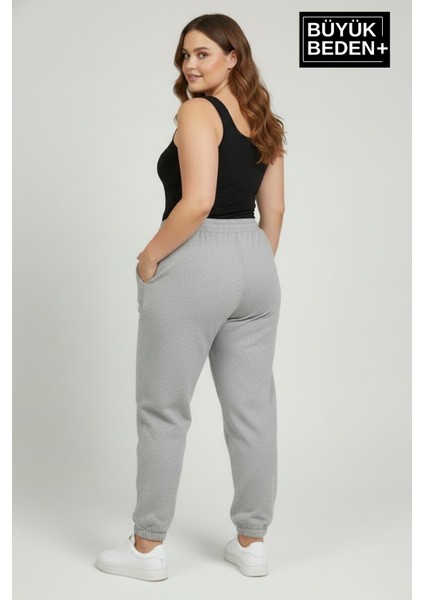 Kadın Büyük Beden Brooklyn Baskılı Paça Lastikli Jogger Ince Eşofman Altı SPR26BEAK951-2 fiyatları