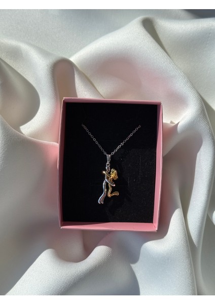 Çelik Sevgili Sarılan Kolye 45CM modelleri