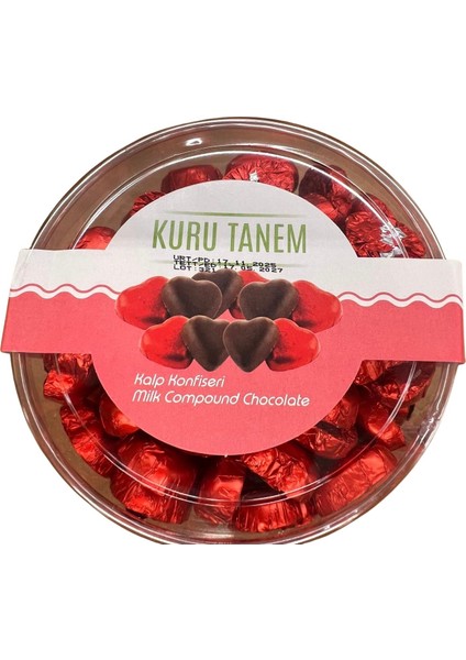 Sevgileler Günü, Yılbaşı, Kalp Konfiseri Sütlü Çikolata 250 gr x 1 Adet