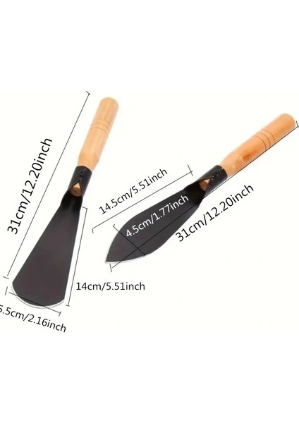 Ahşap Saplı Bahçe El Aletleri Seti 2 Adet ( Lisinya )