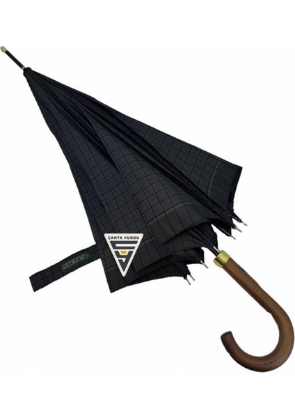 A-213G 10 Telli Baston Sap Şemsiye Kareli Siyah fiyatları