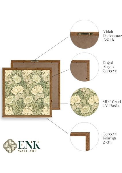 Çiçek Ahşap Çerçeveli Tablo fırsatları