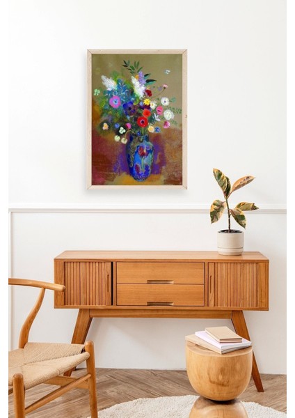 Çiçekler Ahşap Çerçeveli Tablo modelleri