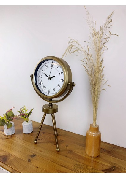 Zentime Eskitme Vintage Üç Ayaklı Masa Saati fırsatları