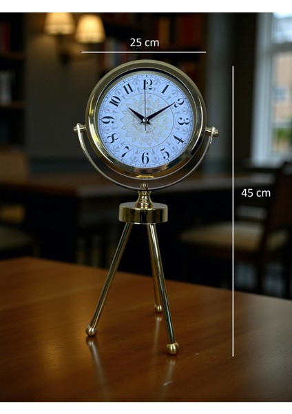 Zentime Gold Lüks Üç Ayaklı Masa Saati indirimleri