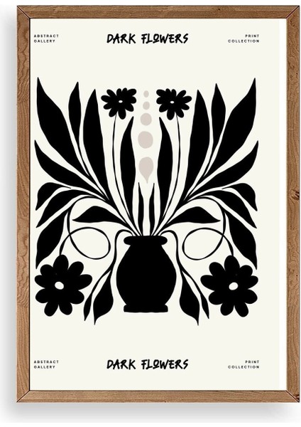 Çiçek Ahşap Çerçeveli Tablo