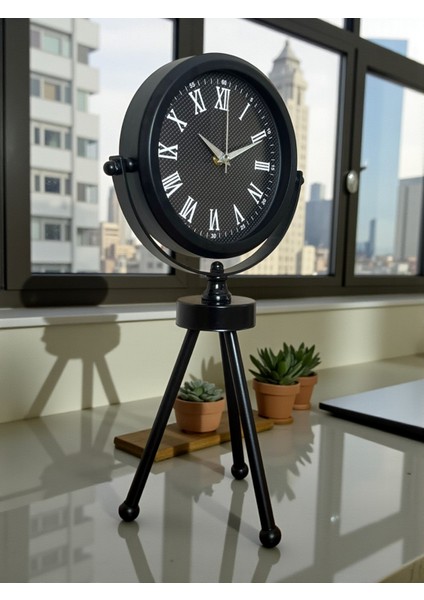 Zentime Siyah Zarif Üç Ayaklı Masa Saati modelleri