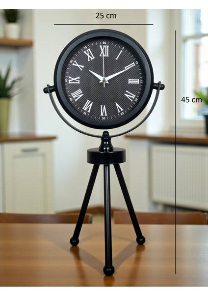 Zentime Siyah Zarif Üç Ayaklı Masa Saati indirimleri
