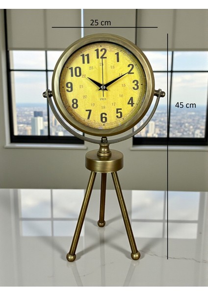 Zentime Eskitme Vintage Üç Ayaklı Masa Saati indirimleri