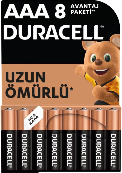 Alkalin Aaa Ince Kalem Pil 1,5V (LR03 / MN2400) 8'li Paket