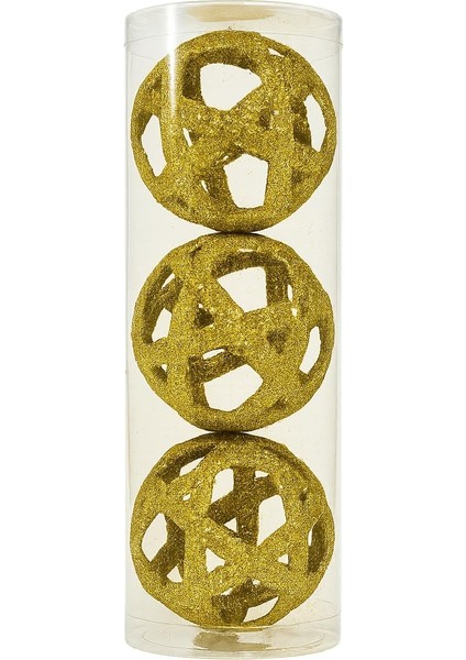 3 Adet Lüx Yılbaşı Ağacı Süsü Set Ağacı Süslemeleri Topları Topu Parti Asılı Top Yılbaşı Süsleri 8 cm