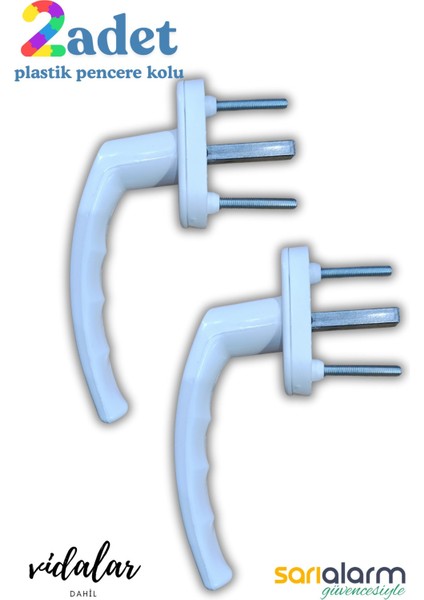 Beyaz Plastik ( Pimapen ) Pencere Kolu - 2 Adet modelleri