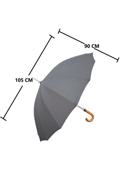 A241G Premium Baston Şemsiye Siyah 105 cm modelleri