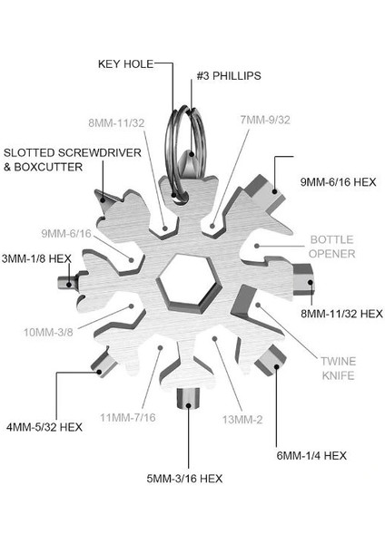 Çok Amaçlı Kar Tanesi Tornavida Seti 18 In 1 ( Lisinya )