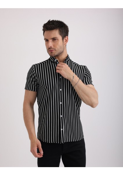 Esnek Dokulu Waffle Çizgili Kumaş Günlük Erkek Gömlek fiyatları