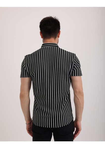 Esnek Dokulu Waffle Çizgili Kumaş Günlük Erkek Gömlek indirimleri