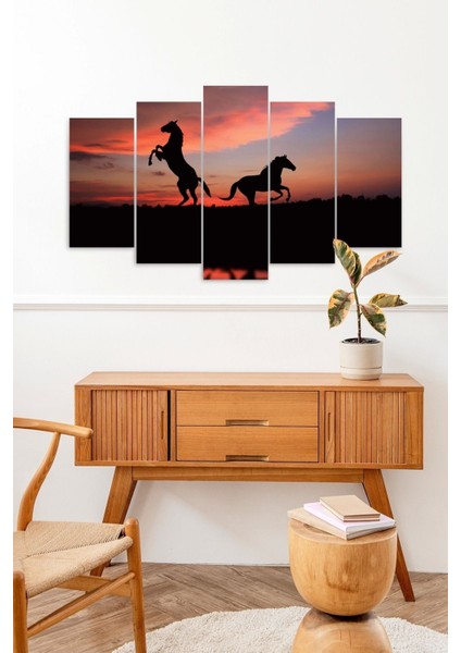 Atlar 5 Parçalı Mdf Tablo fiyatları