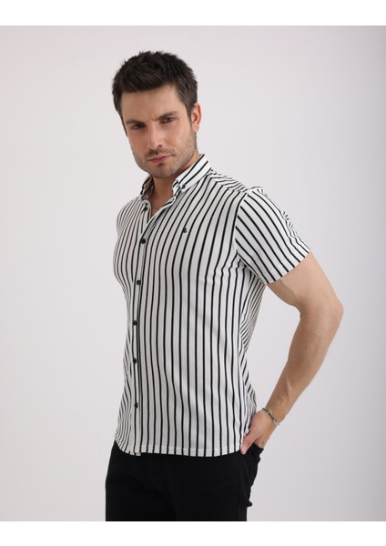 Esnek Dokulu Waffle Çizgili Kumaş Günlük Erkek Gömlek fiyatları