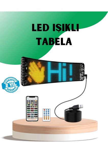 Bfs USB Destekli LED Mağaza Tabelası – Renkli Rgb Kayan Yazı Paneli