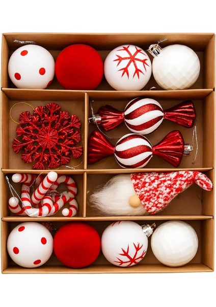20 Adet Lüx Set Ağacı Süslemeleri Topları Topu Parti Asılı Top Yılbaşı Süsleri 6 cm