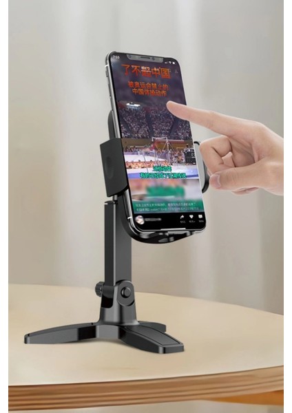 Masaüstü Telefon Standı 360 Derece Dönebilen Başlıklı Ayaklı Telefon Tripodu ( Lisinya ) indirimleri