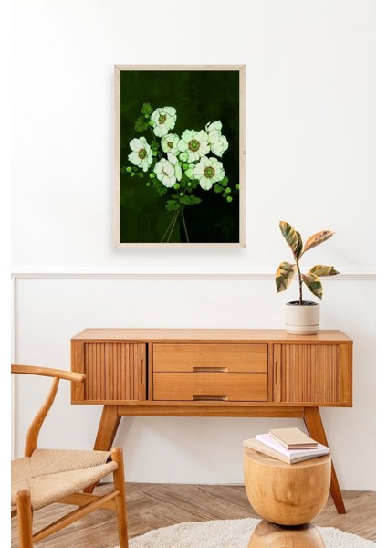 Çiçekler Ahşap Çerçeveli Tablo modelleri