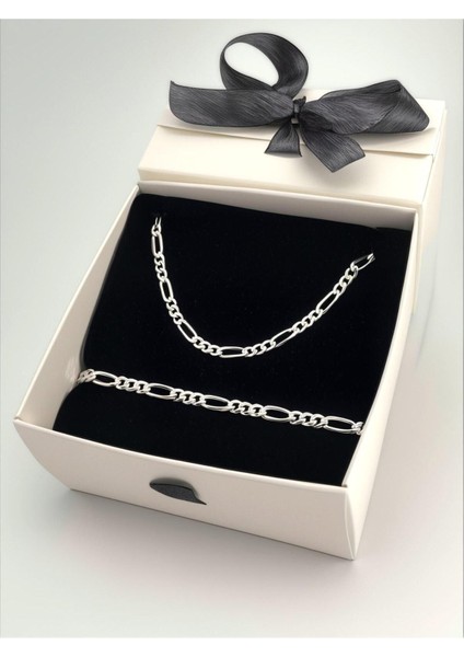 925 Ayar Gümüş Figaro Set Erkek modelleri