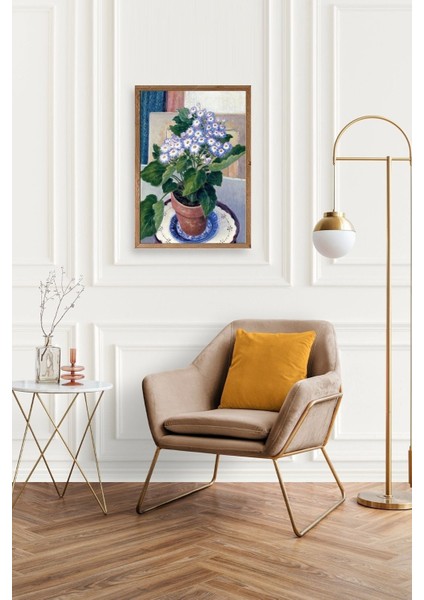 Saksıdaki Çiçek Ahşap Çerçeveli Tablo fiyatları