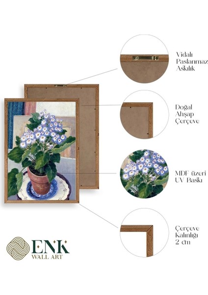 Saksıdaki Çiçek Ahşap Çerçeveli Tablo fırsatları