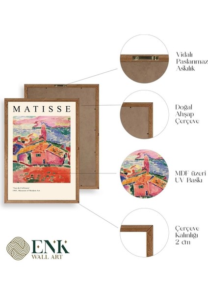 Henri Matisse Ahşap Çerçeveli Tablo fırsatları