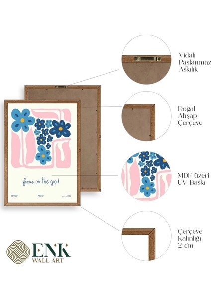 Çiçekler Ahşap Çerçeveli Tablo fırsatları