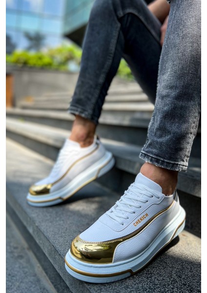 CH041 - Cbt Renaissance Erkek Ayakkabı Beyaz/altın modelleri