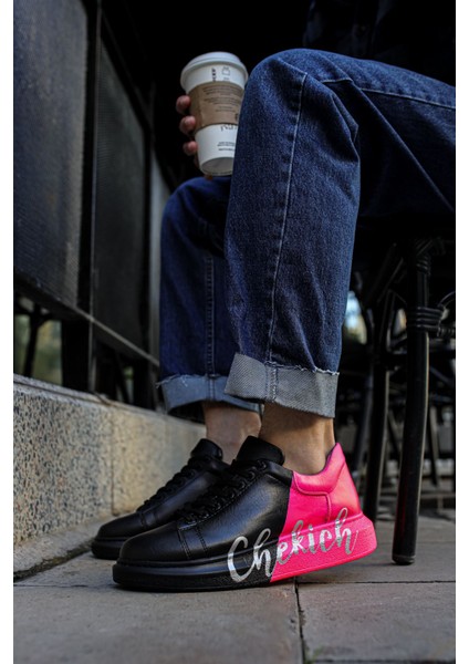 CH254 - Cst Pittura Erkek Ayakkabı 477 Sıyah / Pembe Chekıch