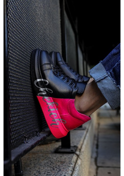 CH254 - Cst Pittura Erkek Ayakkabı 477 Sıyah / Pembe Chekıch modelleri