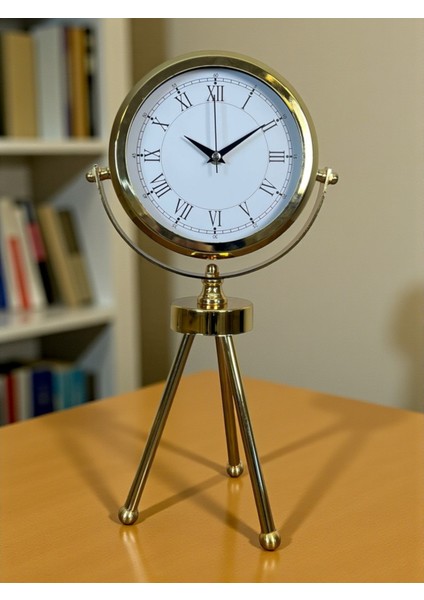 Zentime Gold Lüks Üç Ayaklı Masa Saati